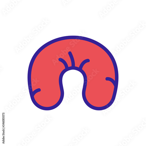 pillowcase pillow with zipper icon vector. pillowcase pillow with zipper sign. color symbol illustration