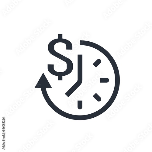 Financial forecast. Effective planning. Vector icon isolated on white background.