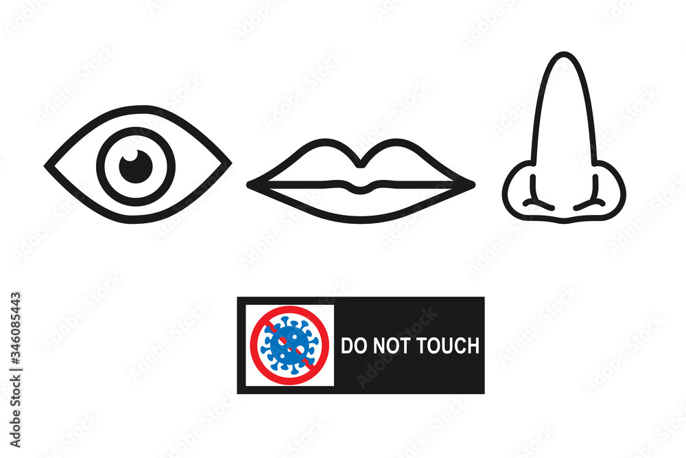 Avoid touch face icon Avoid touch face icon
