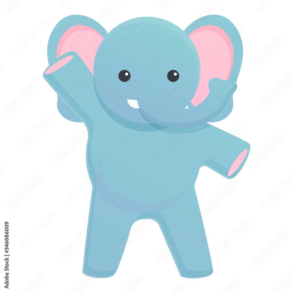 Say hi elephant icon. Cartoon of say hi elephant vector icon for web design isolated on white background