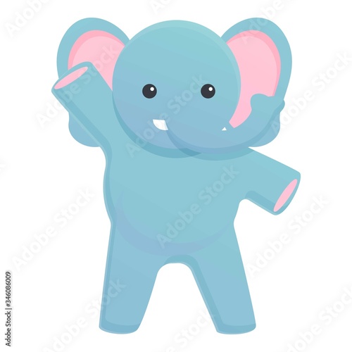 Say hi elephant icon. Cartoon of say hi elephant vector icon for web design isolated on white background