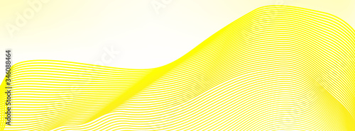 Abstract yellow Wave. template with blend shapes