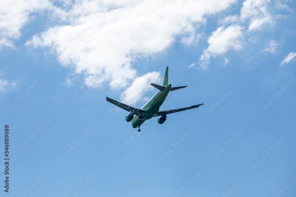 airplane in sky travel concept