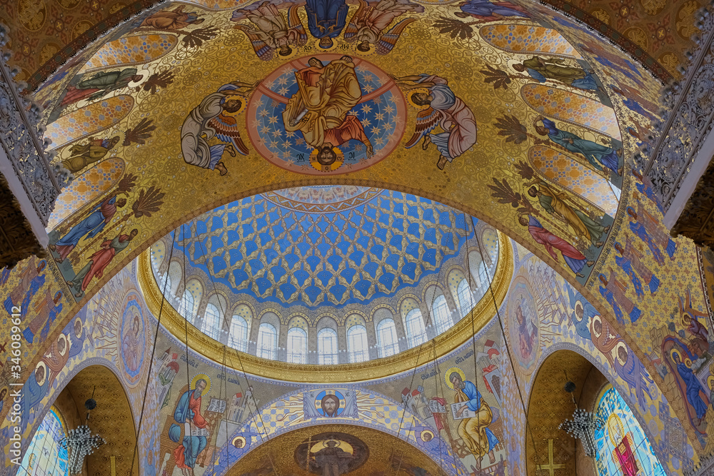 Heaven - ceiling of the Orthodox Naval Cathedral in Kronstadt