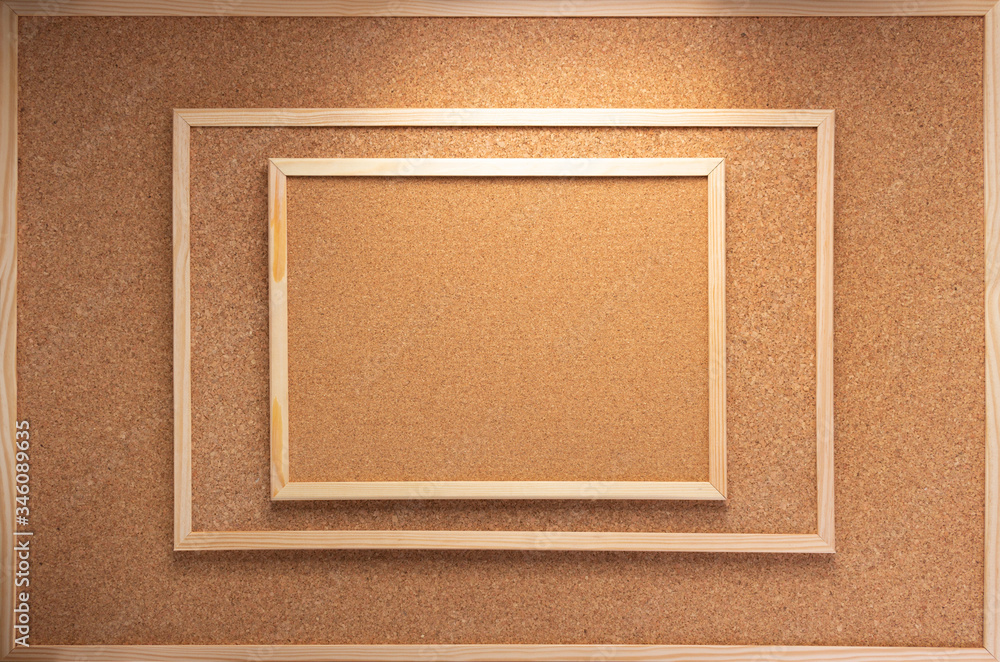 Fototapeta premium cork board in wooden frame as background