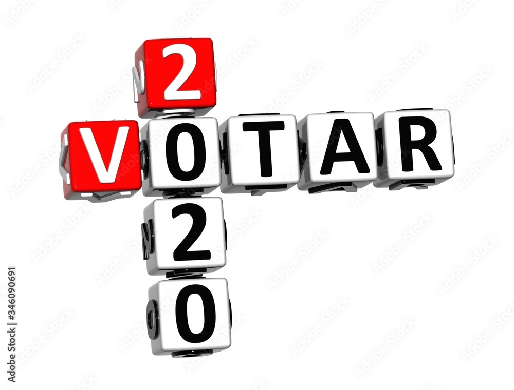 Vote. Elections. Voting. 3D red-white crossword puzzle on white background. Creative Words. Vote. Elections. Voting. 3D red-white crossword puzzle on white background. Creative Words.