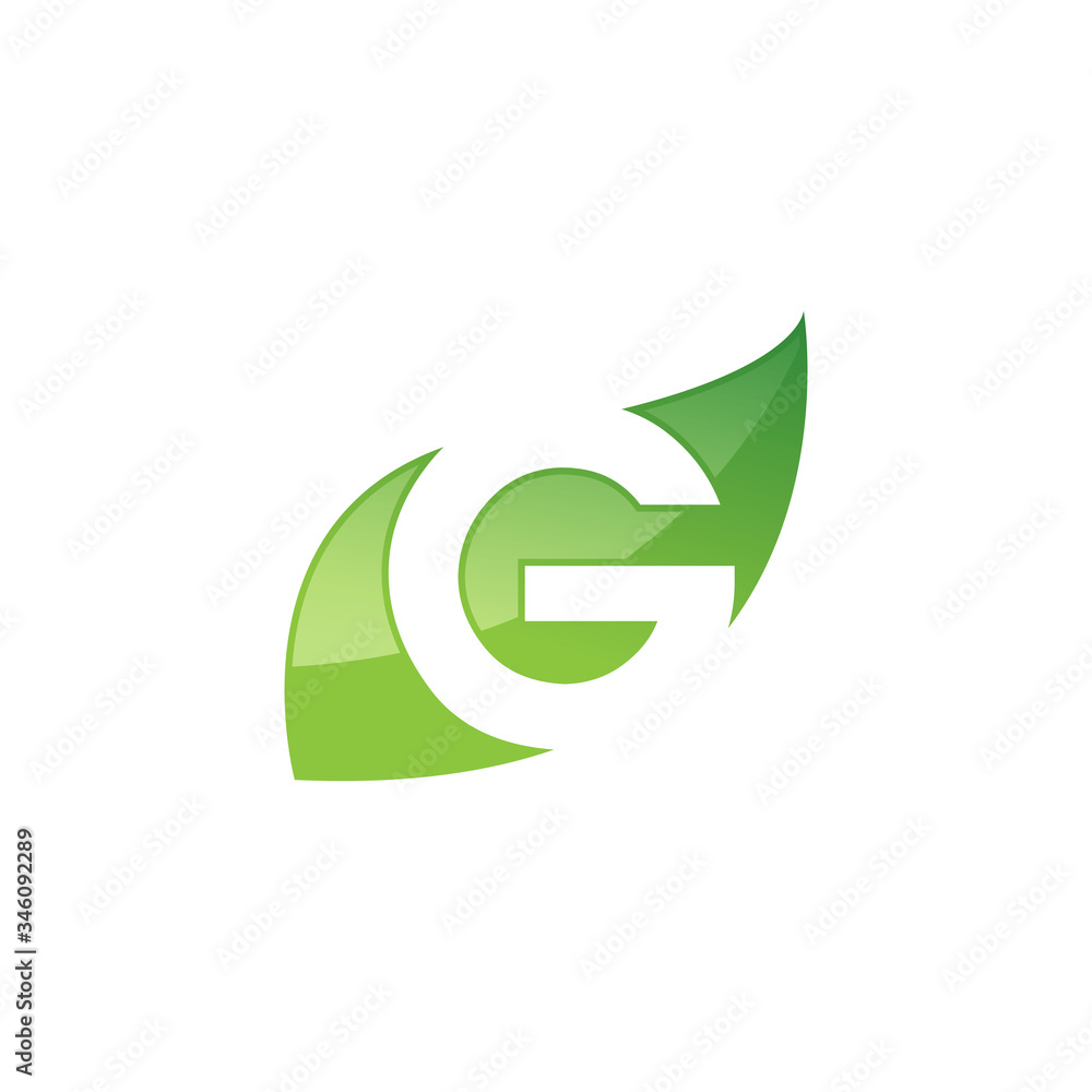 Green letter G eco logo Green letter G eco logo