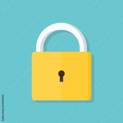 Locker Icon, Padlock Symbol. Key Lock Illustration Privacy and Password Icon. Security protection Symbol Design.