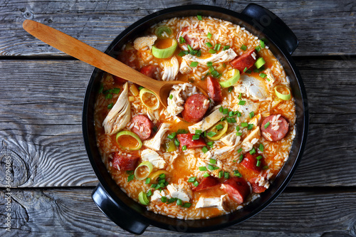 Southern Carolina chicken bog, view from above