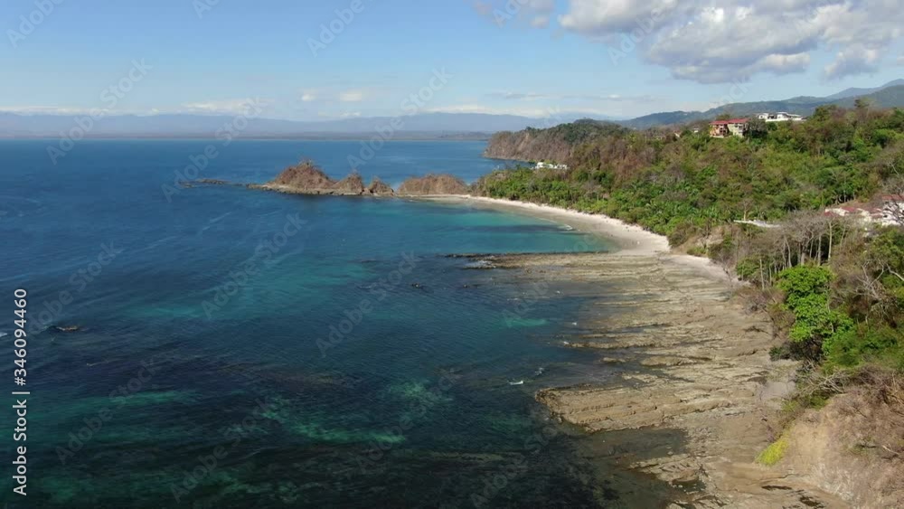 Beautiful cinematic aerial view of the majestic beaches of Costa Rica Beautiful cinematic aerial view of the majestic beaches of Costa Rica