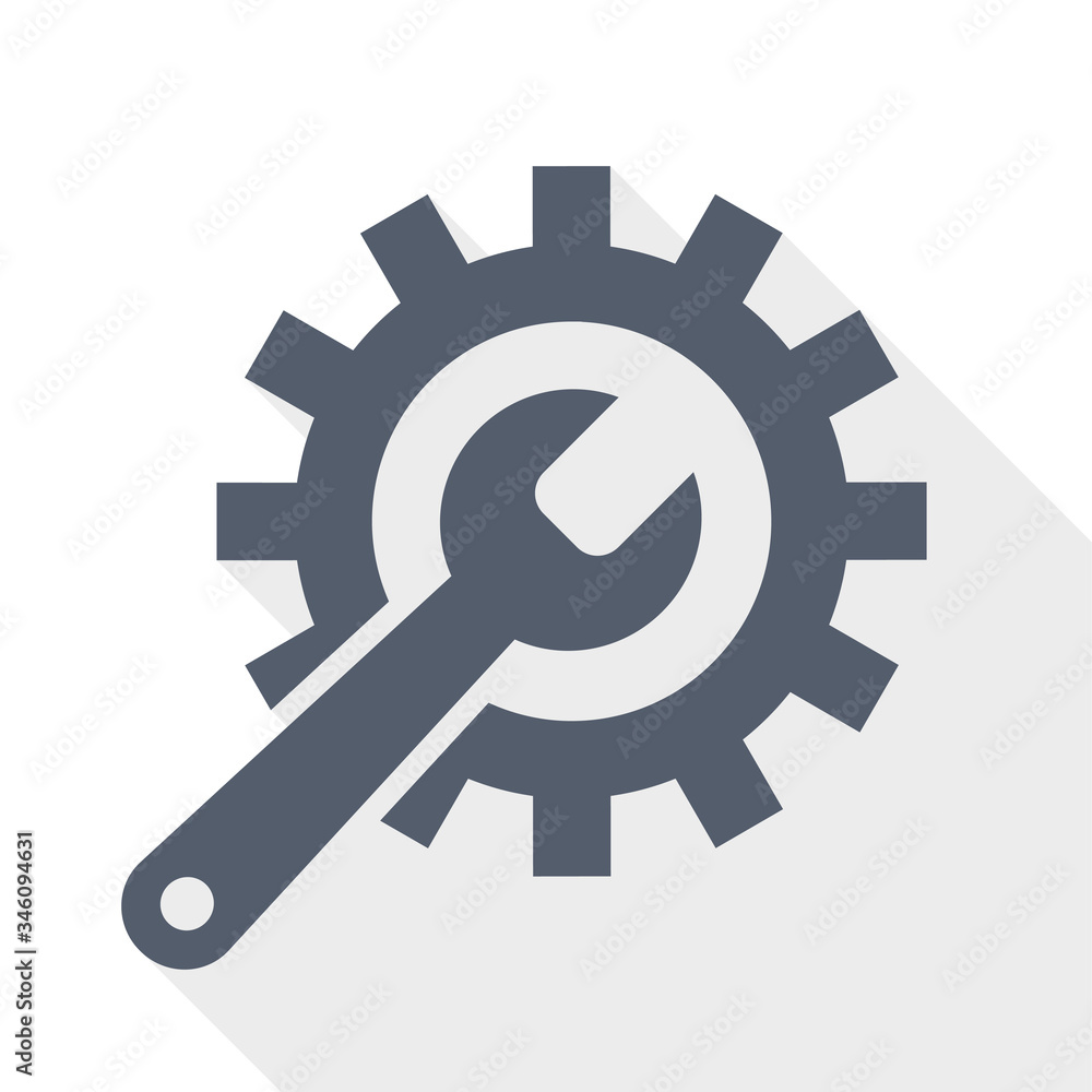Repair, industry, service concept flat design vector icon Repair, industry, service concept flat design vector icon
