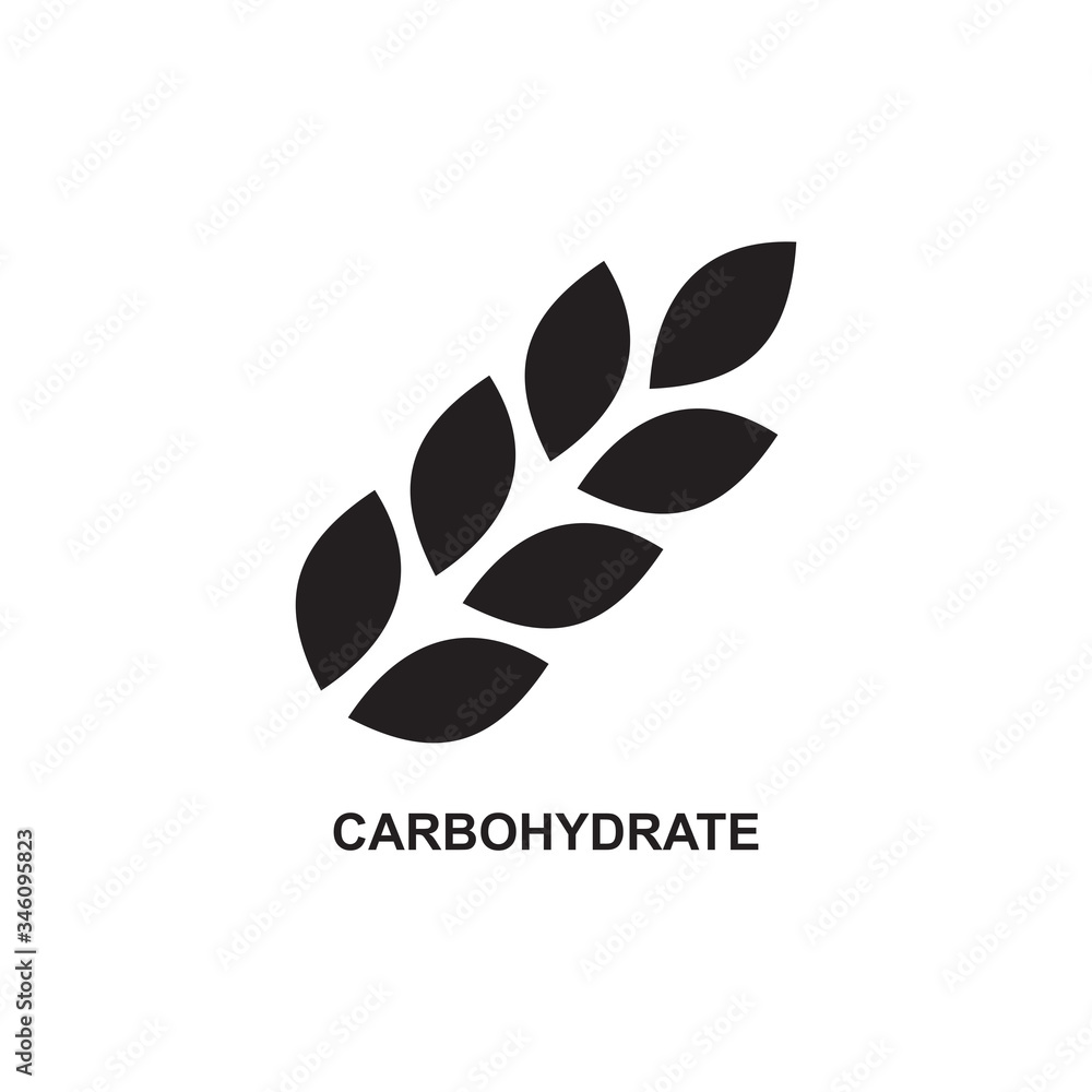 CARBOHYDRATE ICON , NUTRITION ICON VECTOR Stock Vector | Adobe Stock