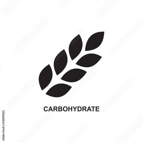 CARBOHYDRATE ICON , NUTRITION ICON VECTOR