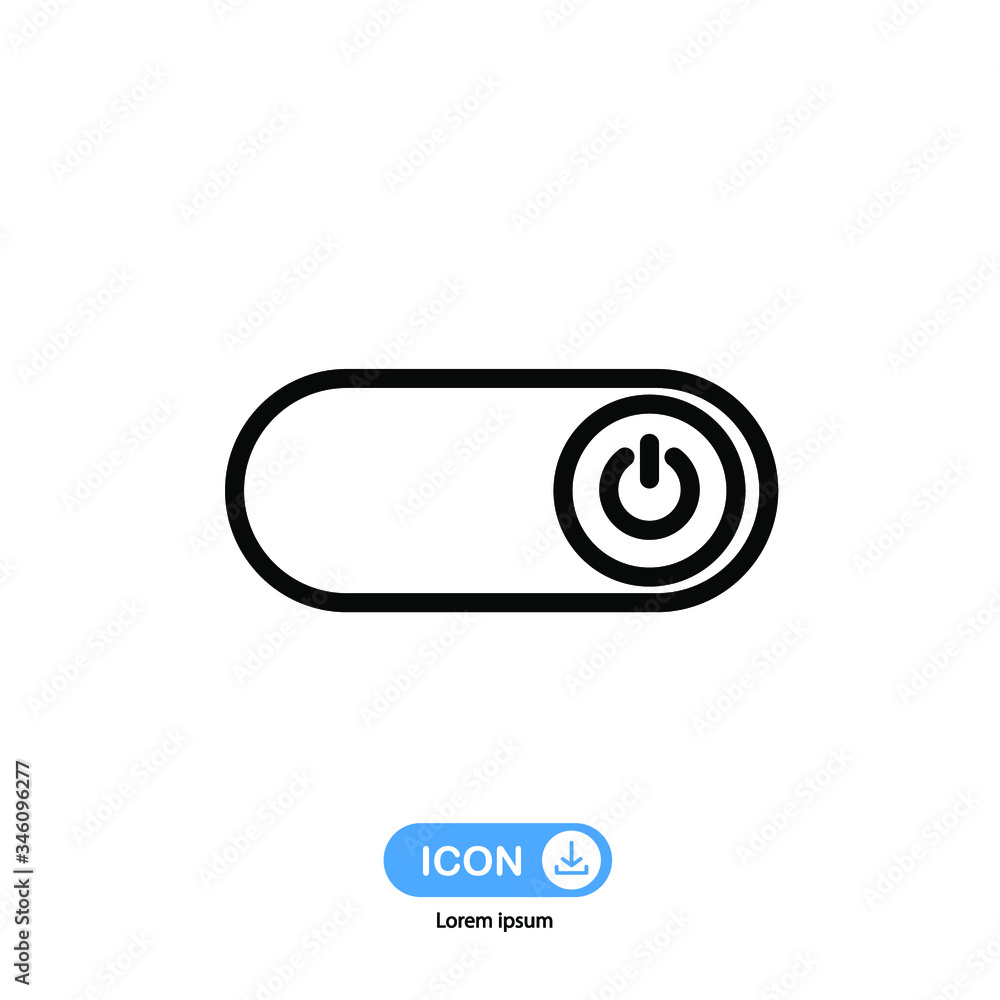 power button icon vector isolated on white background power button icon vector isolated on white background