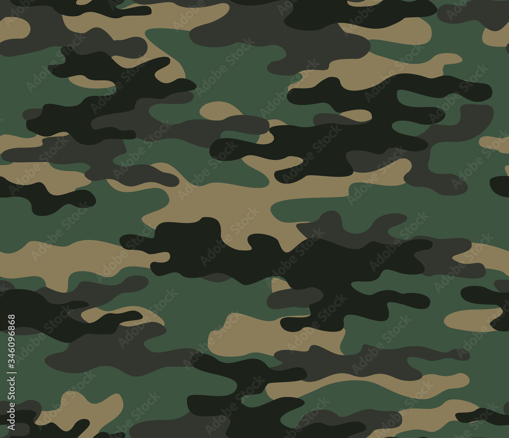 Forest camouflage seamless pattern on tektsil. Military background for the hunt. Vector
Forest camouflage seamless pattern on tektsil. Military background for the hunt. Vector