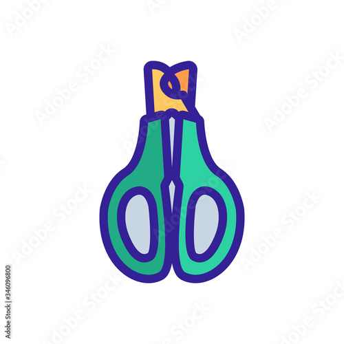 nippers scissors icon vector. nippers scissors sign. color symbol illustration