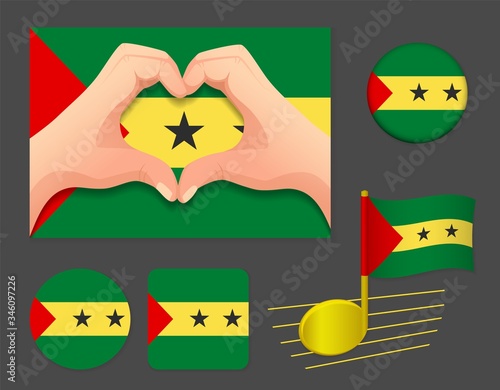 Sao Tome and Principe flag icon.