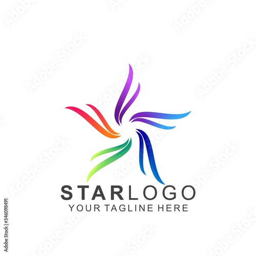 Colorful Star Logo Design