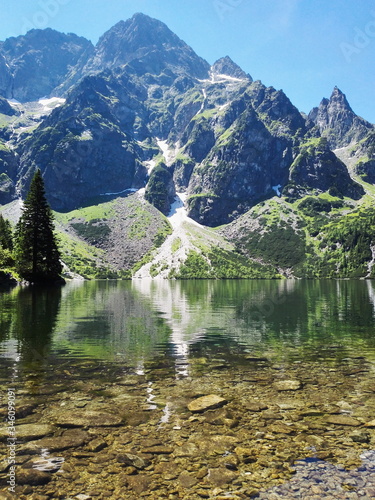 Morskie Oko Tatras Poland. Mountain lake in the mountains.
