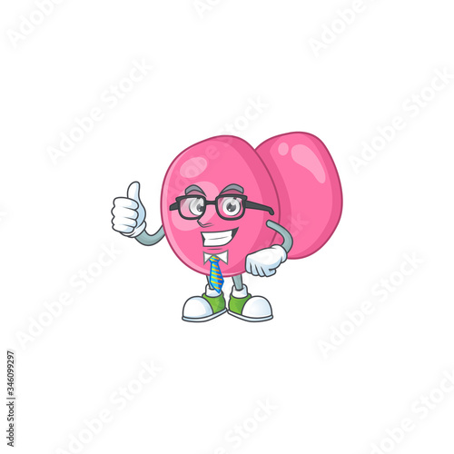 Cartoon character design of streptococcus pyogenes successful businessman