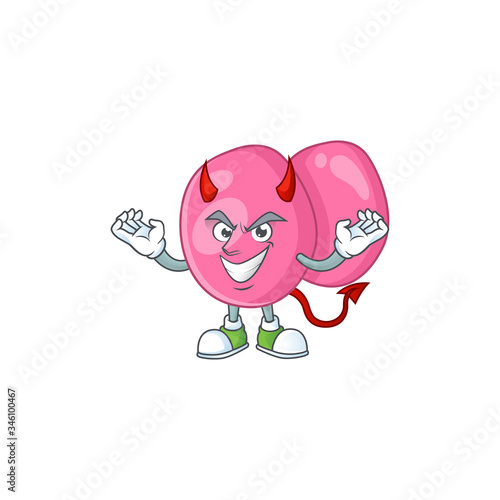 A picture of devil streptococcus pyogenes cartoon character design