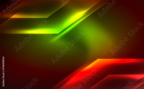 Dynamic neon shiny abstract background. Trendy abstract layout template for business or technology presentation  internet poster or web brochure cover  wallpaper