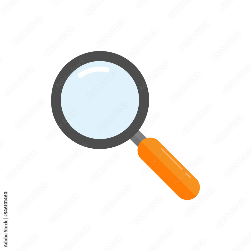 Cartoon style magnifying glass symbol. Isolated vector illustration eps 10. Cartoon style magnifying glass symbol. Isolated vector illustration eps 10.