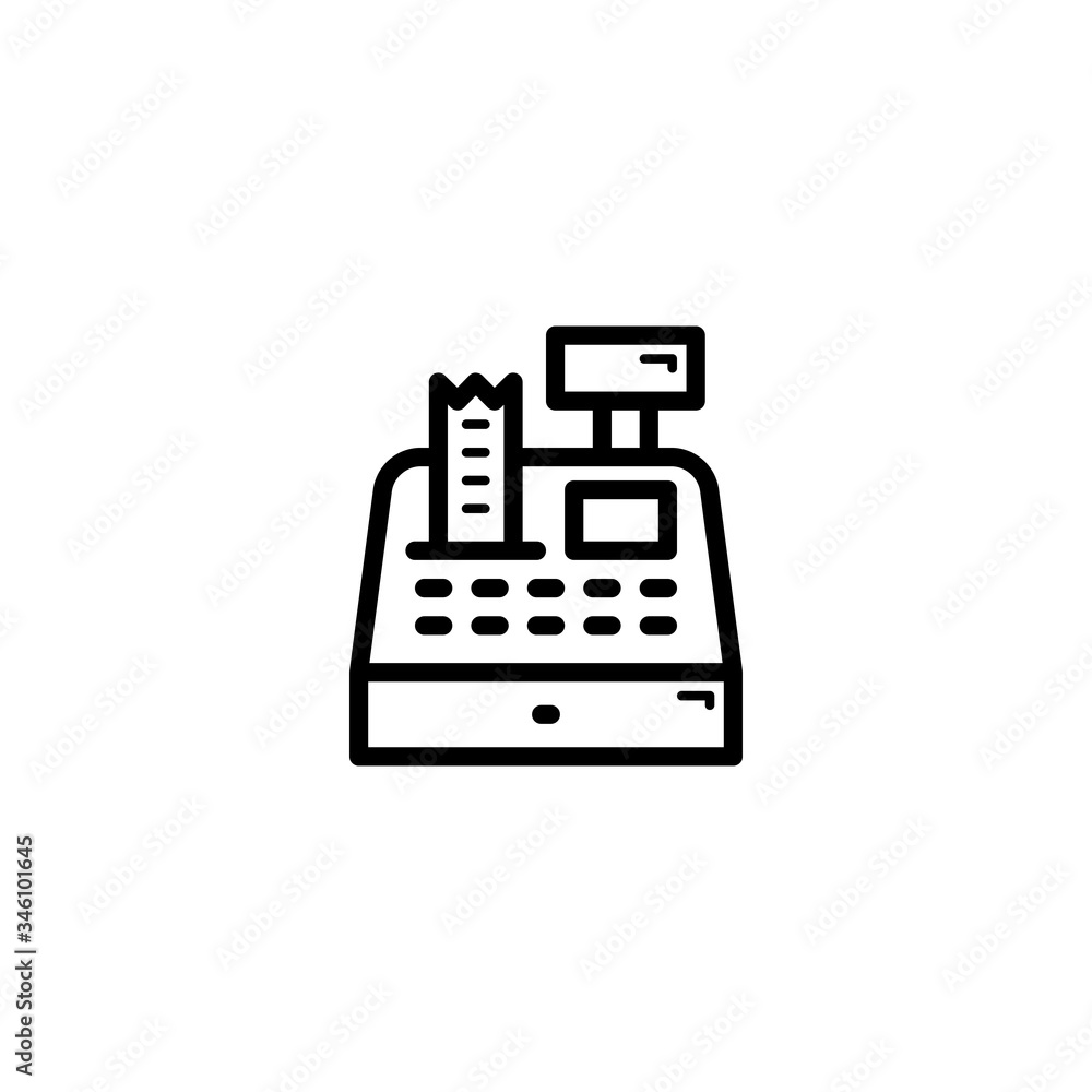 cash register machine line icon cash register machine line icon
