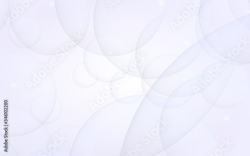 Abstract white background. Backdrop with light transparent bubbles. 3D illustration