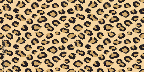 Leopard background. Seamless pattern.Vector. 豹柄パターン