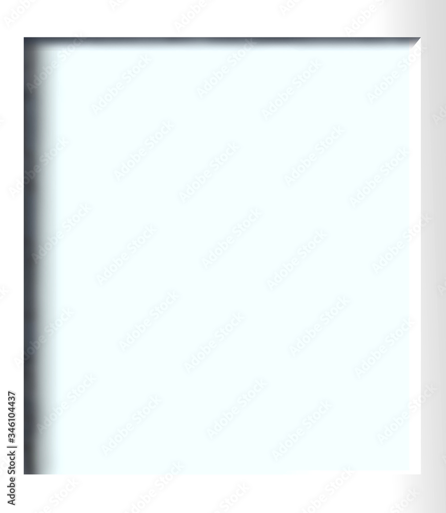 Vertical white 3D frame mock up Vertical white 3D frame mock up