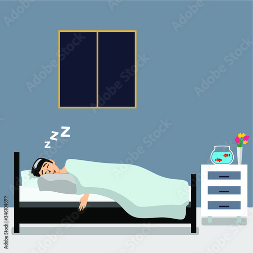illustration vector graphic of sleep