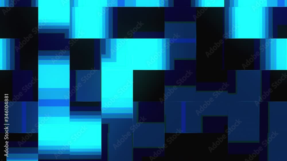 Computer generated abstract technology background. 3D rendering fusion effect of black and white square shapes Computer generated abstract technology background. 3D rendering fusion effect of black and white square shapes