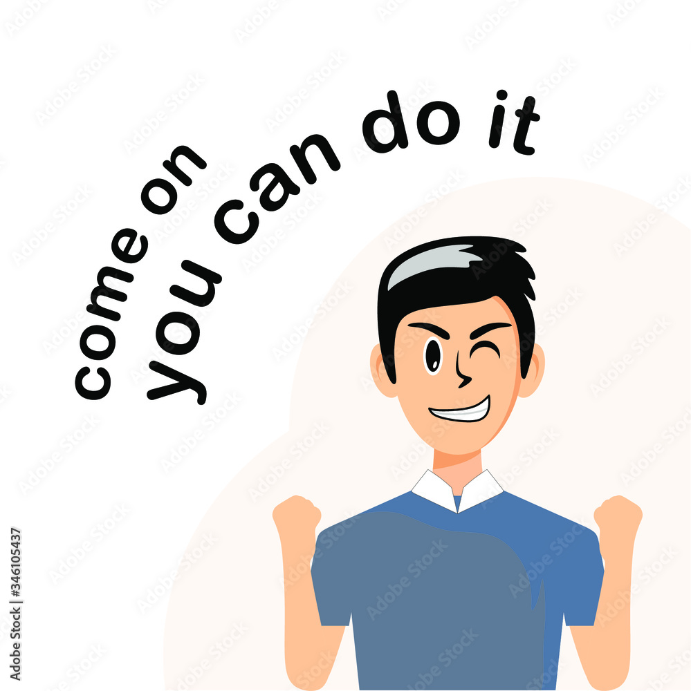 illustration vector graphic of encouraging expression illustration vector graphic of encouraging expression