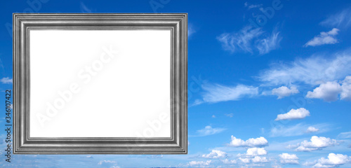 Picture frame black isolated background sky