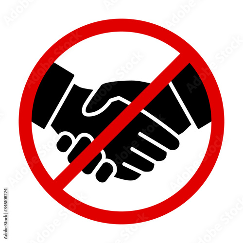 No handshake sign or no deal agreement flat vector icon for print and websites