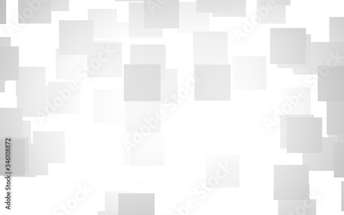 White abstract background. Misty backdrop with grey squares. 3D illustration