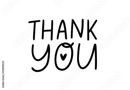 THANK YOU CARD. Vector text. Give thanks. Graphic design print greeting card for Thanksgiving day. Hand drawn doodle lettering for healthcare heroes. Coronavirus. Gratitude quote for doctors, nurses
