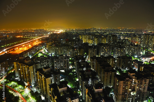 Cityscape of Indirapuram. A Residential Hub in Ghaziabad (Delhi NCR) - Night View photo