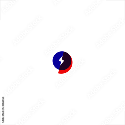flash chat logo initial D letter design