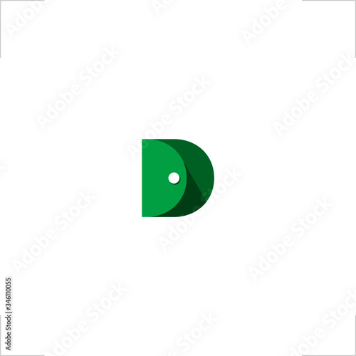 initial D letter logo pocket wallet design