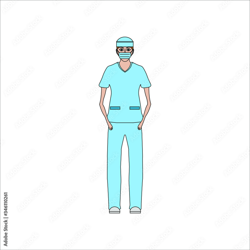 female nurse. illustration for web and mobile design. female nurse. illustration for web and mobile design.