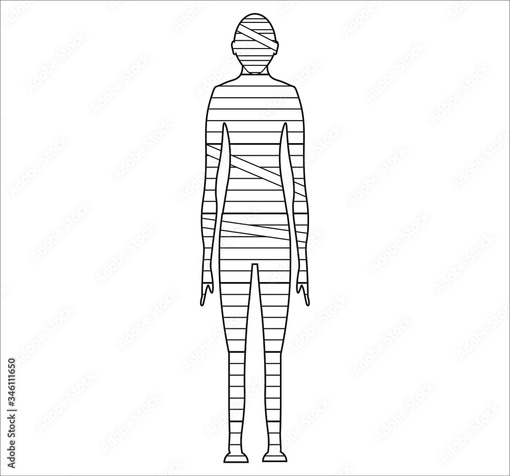 woman in egyptian mummy costume. illustration for web and mobile design. woman in egyptian mummy costume. illustration for web and mobile design.