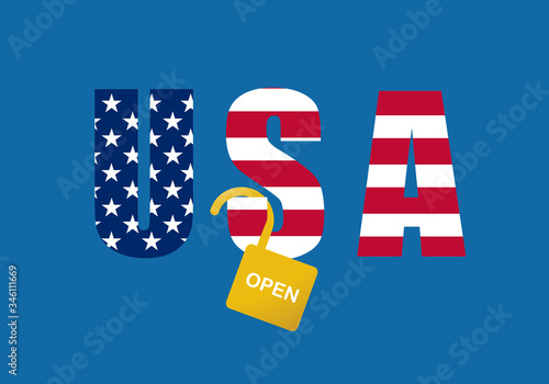 Concepts of reopening America after quarantine the country