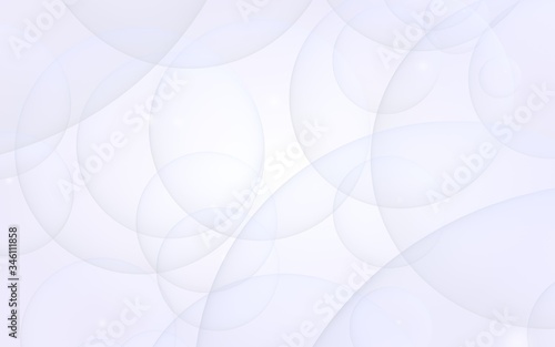 Abstract white background. Backdrop with light transparent bubbles. 3D illustration