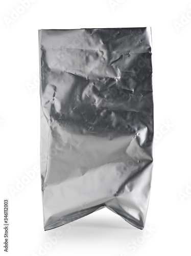 used cooler foil bag on white background