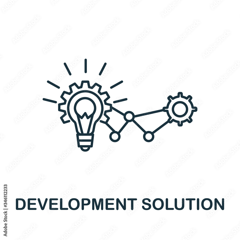 Development Solution icon from global business collection. Simple line Development Solution icon for templates, web design and infographics Development Solution icon from global business collection. Simple line Development Solution icon for templates, web design and infographics