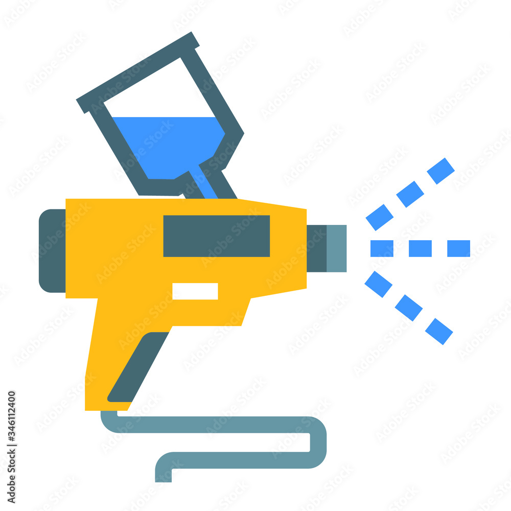 paint sprayer flat icon on white background
paint sprayer flat icon on white background