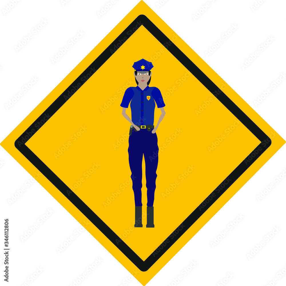 policewoman. illustration for web and mobile design. policewoman. illustration for web and mobile design.