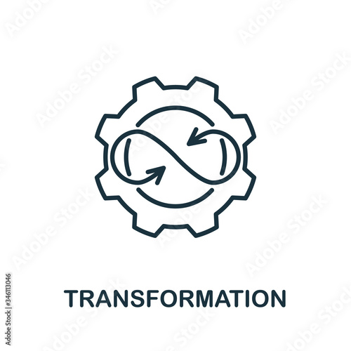 Transformation icon from production management collection. Simple line Transformation icon for templates, web design and infographics photo